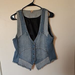 Vintage Reba Blue Denim Vest Top